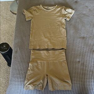 SKIMS Tan Intimates Pajama Set Soft